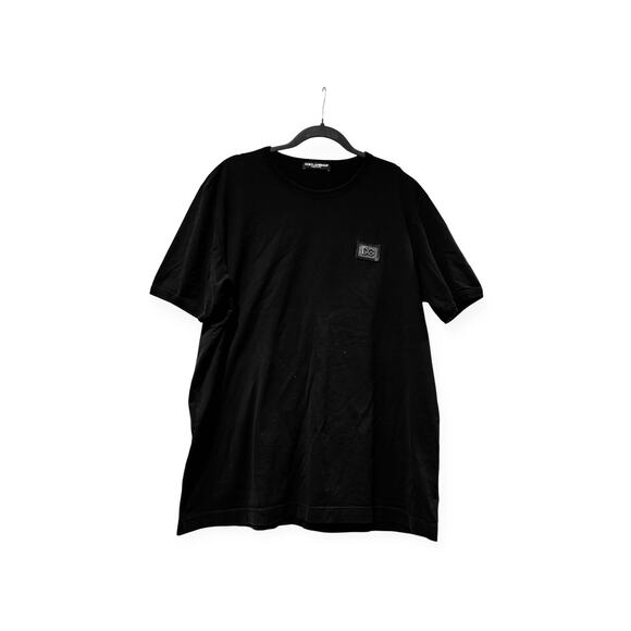 Dolce & Gabbanna Men's Black Crew Neck Cotton Tee IT 58 (US 48) - Picture 2 of 9